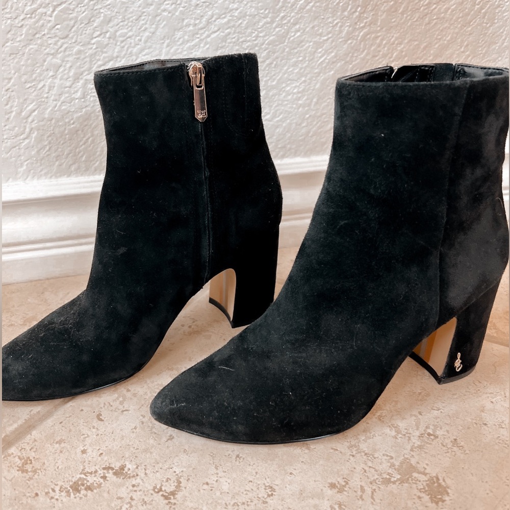 Sam Edelman Hilty Bootie Size 7, Color: Black Suede